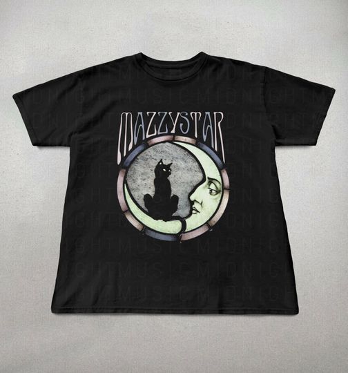 Mazzy Star Moon and Cat Tee 90s Alt Rock Hope