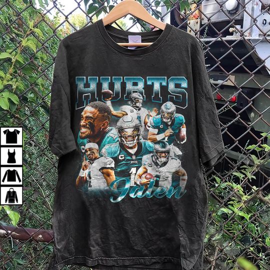 Vintage Jalen Hurts Shirt, Football shirt, Classic 90s Graphic Tee, Vintage Bootleg