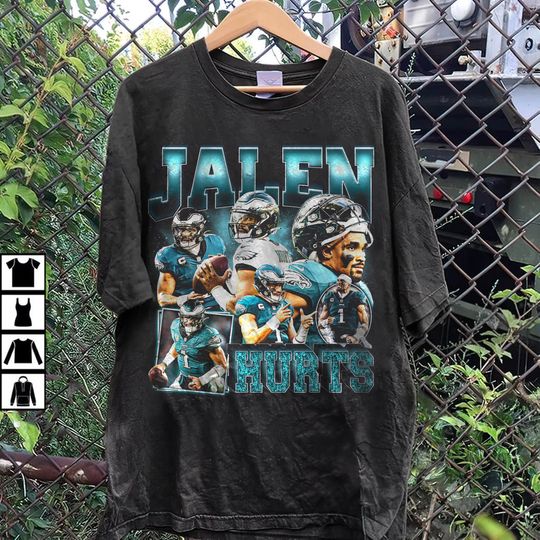 Vintage 90s Jalen Hurts Shirt, Football shirt, Classic 90s Graphic Tee, Vintage Bootleg