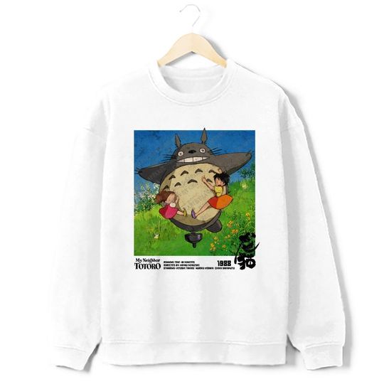 Totoro Vintage Poster Style My Neighbor Totoro Graphic Unisex Crewneck Sweatshirt