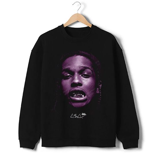 ASAP Rocky Sweatshirt Asap Mob 90's Hip Hop Tour Concert Style Merch Custom Unisex Sweatshirt