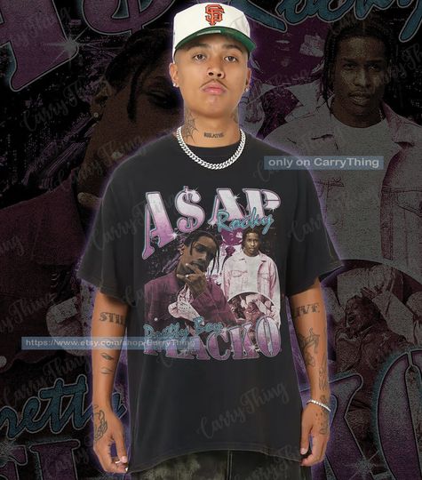 Asap Rocky Vintage 90s Raptees , Hip hop RnB shirt, Graphic tee