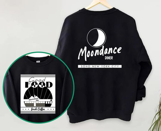 Andrew Garfield Tick, Tick..Boom Good Food Moondance Diner Fresh Coffee Double Sided Sweatshirt