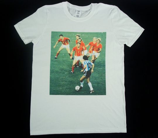 Diego Maradona 1982 Football World Cup White T-shirt sizes available S-3XL (Personalisation available upon request)