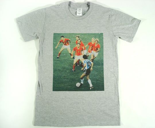 Diego Maradona 1982 World Cup Grey T-shirt sizes available S-3XL (Personalisation available upon request)