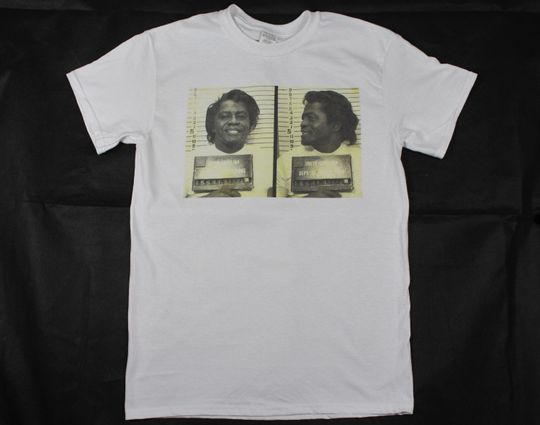James Brown mugshot White T-shirt sizes available S-3XL