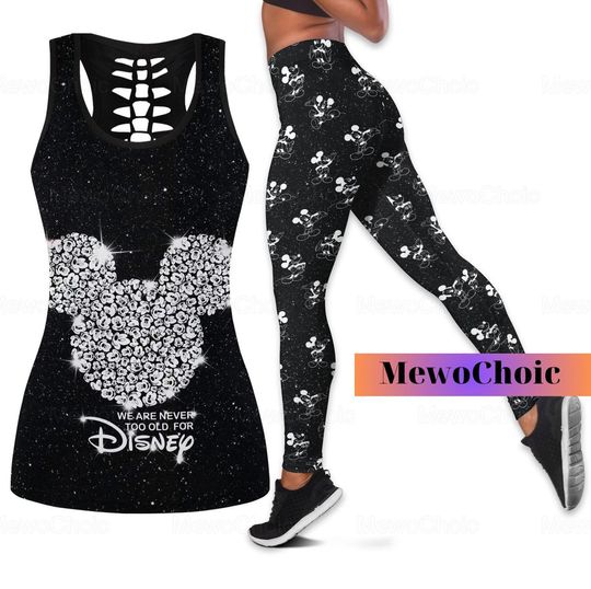 Mouse Womens Tank Top, Workout Tops, Gym Leggings, Eeyore Lover Gift