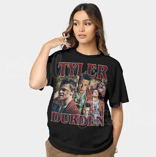 Tyler Durden Fight Club Vintage T-Shirt, Gift For Women and Man Unisex T-Shirt, Tyler Durden Vintage Style