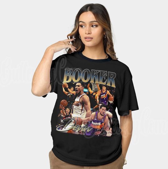 Devin Booker Basketball shirt, Classic 90s Graphic Tee, Unisex, Vintage Bootleg, Gift, Retro
