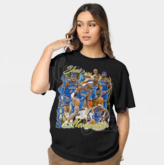 Shai Gilgeous-Alexander Shirt, Basketball shirt, Classic 90s Graphic Tee, Unisex, Vintage Bootleg, Gift, Retro
