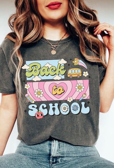 Back To School Shirt, Groovy Gift For Teacher, Elementary Teacher T-Shirt