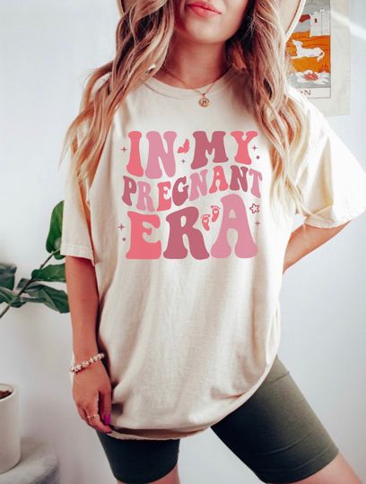 In My Pregnant Era Shirt, Pregnancy Announcement Tshirt, Mom To Be, Pregnancy Reveal Shirt, Comfort Colors, New Mom Gift, Mothers Day
