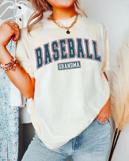 Baseball Grandma Shirt, Ladies Baseball Tshirt, Grandma Sports Tee, Gift for Baseball Grandma, Grandma Baseball Gifts, Comfort Colors
