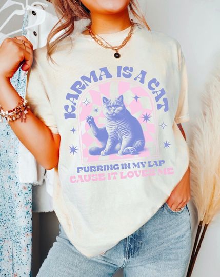 Karma Is A Cat Shirt, Karma Shirt, Midnights Merch, Midnights Era T-shirt