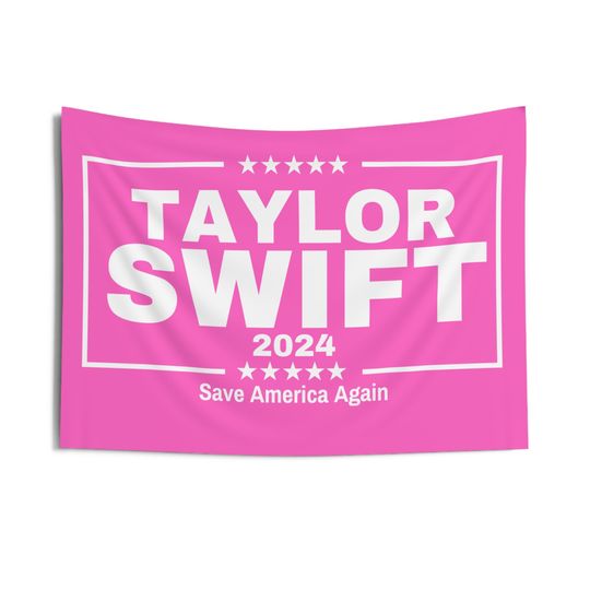 Pink Taylor Presidental Flag Taylor For President Tapestry Taylor Flag
