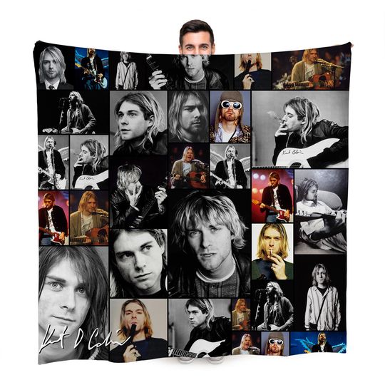 Kurt Cobain Celebrity Montage Fleece Blanket