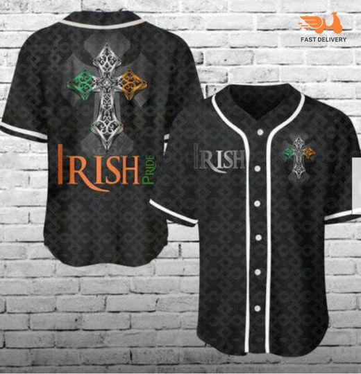 Irish Pride St Patrick's Day 3D Baseball Jersey Shirt, Father's Day Gift