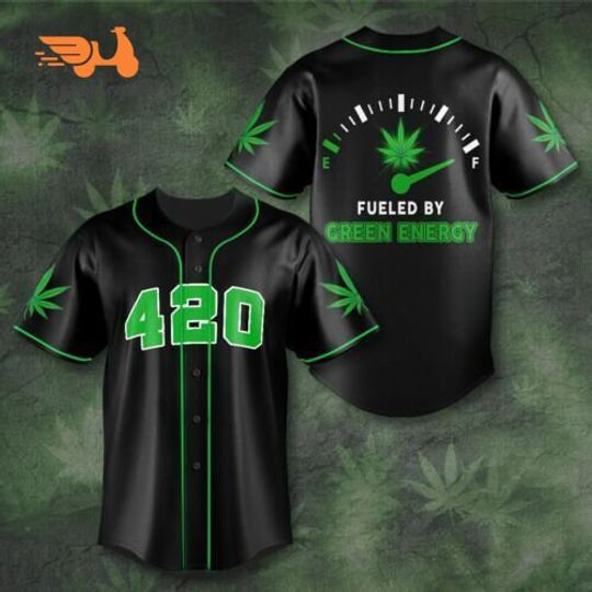 Weed Cannabis 420 Fueled By Green Energy 3D Baseball Jersey Best Price