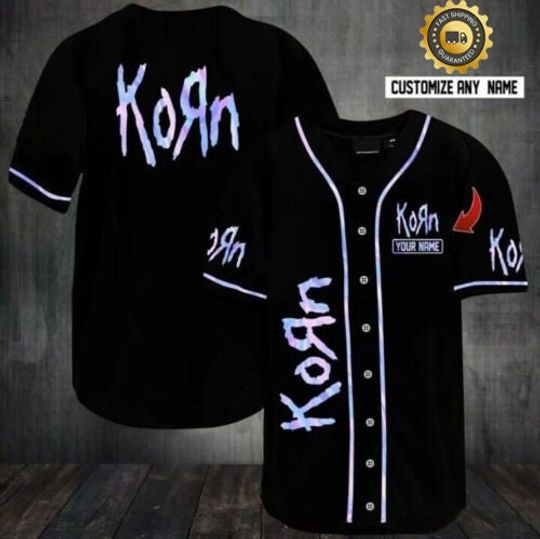 Personalized Korn Metal Rock Band 3D Print Baseball Jersey
