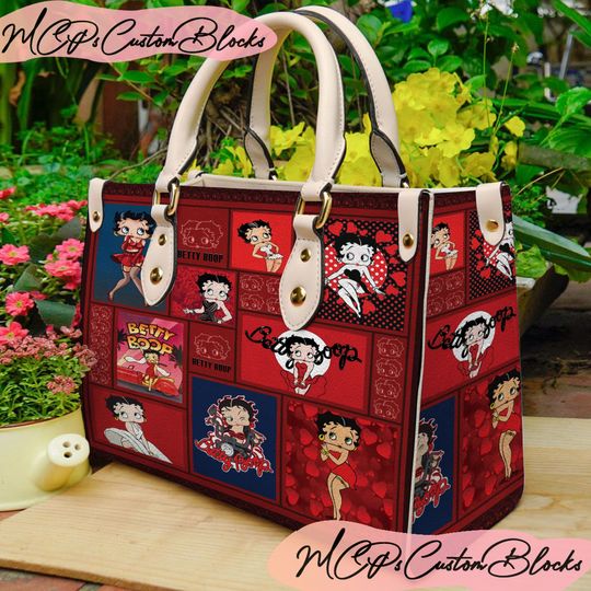 Betty Boop Leather Bag, Betty Boop Shoulder Bag,  Crossbody Bag, Shopping Bag