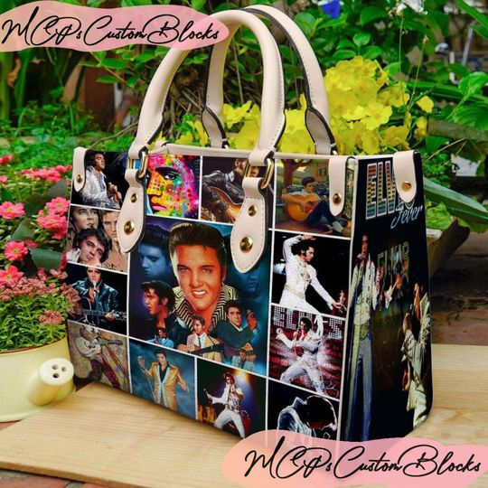 Elvis Presley Leather Bag, Elvis Presley Shoulder Bag, Crossbody Bag, Shopping Bag, Top Handle Bag