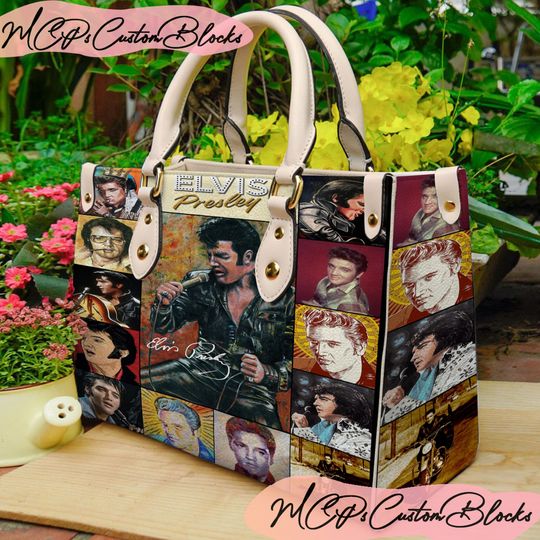 Elvis Presley Leather Bag, Elvis Presley Shoulder Bag, Crossbody Bag, Shopping Bag, Top Handle Bag