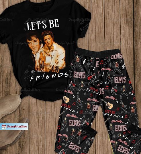 Elvis Presley Pajamas Set, Elvis Presley Shirt, Elvis Presley Holiday Pajamas, Elvis Presley Pajamas Pants