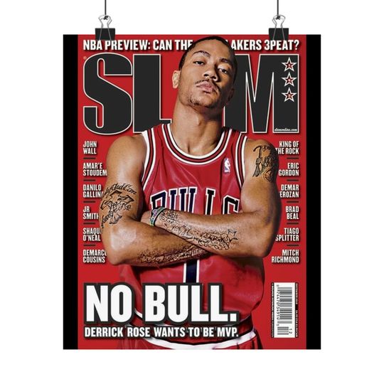 Derrick Rose Chicago Bulls NBA Slam Cover Poster