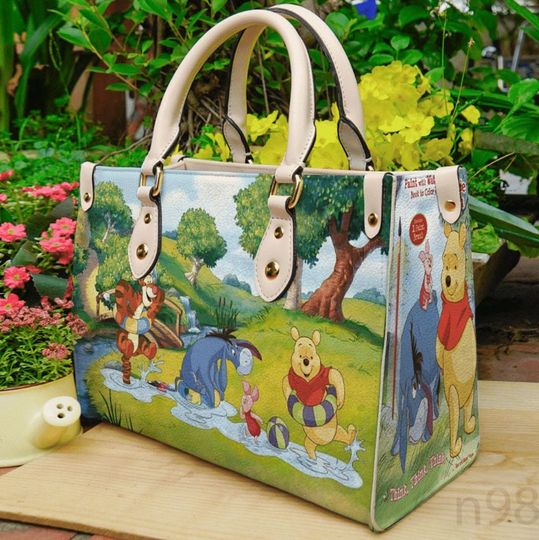 Winnie the Pooh Leather Bag Handbag, Pooh Women Purses, Pooh Women Handbag
