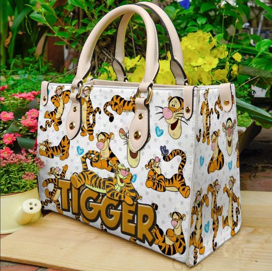Tigger Winnie the Pooh Leather Bag Handbag,Tigger Women Purses, Cartoon Women Handbag
