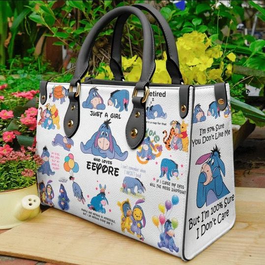 Eeyore Winnie the Pooh Leather Bag Handbag, Eeyore Women Purses, Cartoon Women Handbag