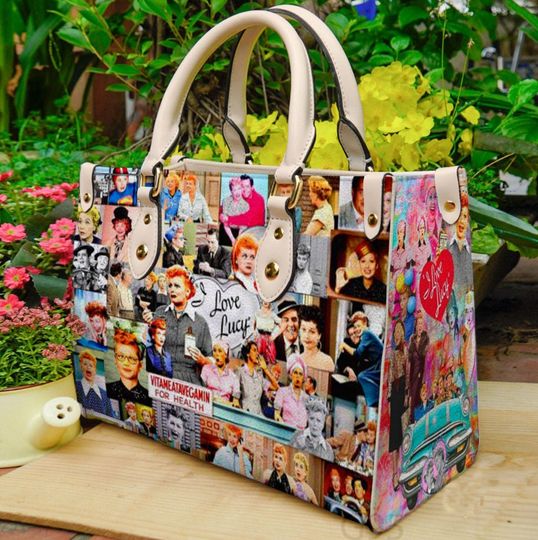Custom I Love Lucy Leather Bag, I Love Lucy Sitcom Women Handbag, I Love Lucy Women Purses