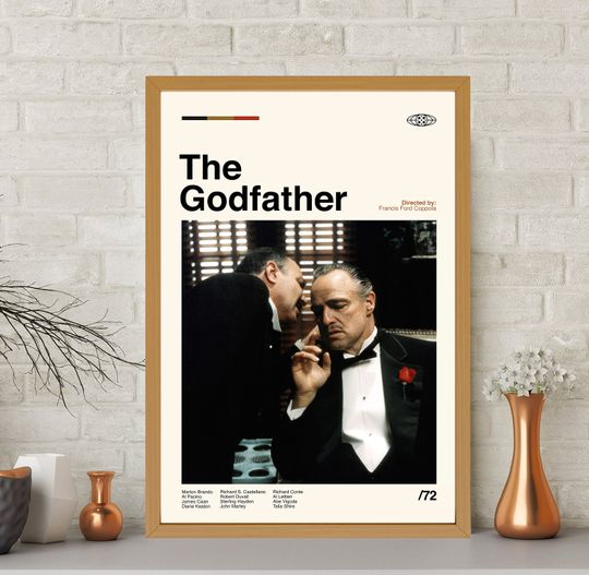 The Godfather Poster, The Godfather Print, Retro Movie Poster, Vintage Poster, Retro Poster