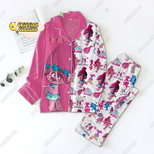Poppy Help Springwater Put Your Hair In The Air Letss Dance Adult Pajamas Sets