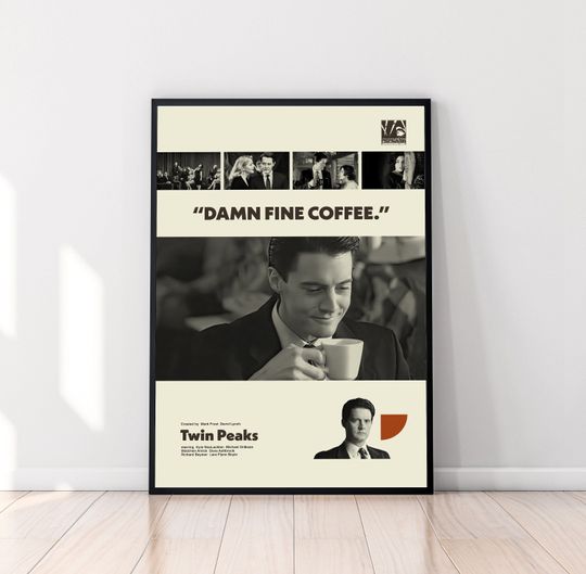 Twin Peaks Tv Series Poster, TV Series Poster, Minimalist Poster, Vintage Poster, Midcentury Art