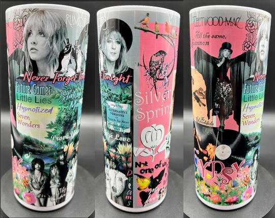 Fleetwood Mac Tumbler with Lid and Straw 20oz