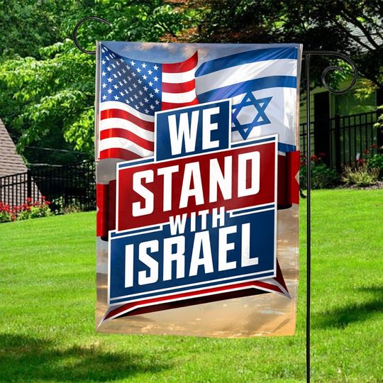 We Stand With Israel Garden Flag, Pray For Israel Garden Flag, Support Israel American Flag, No War Flag,