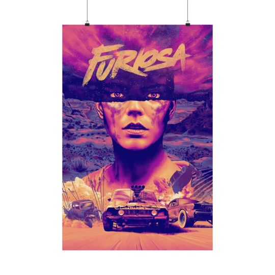 Furiosa Movie Poster  (2024), Mancave Wall Decor, Movie Theater