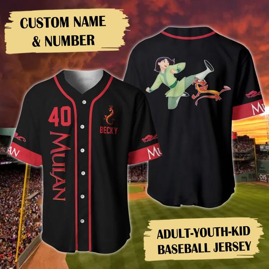 Personalize Name Number Baseball Jersey, Birthday Gift