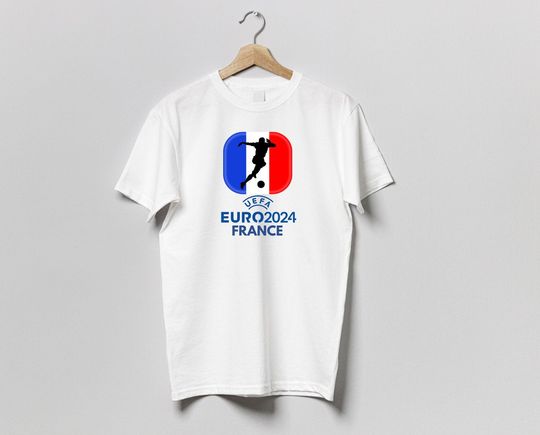 Vive Le Football: Euro 2024 France Supporter Tee - Allez Les Bleus! Soccer Fan Shirt UEFA Championship