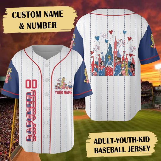 Personalized Long Hair Princess 4th July Sport Jersey