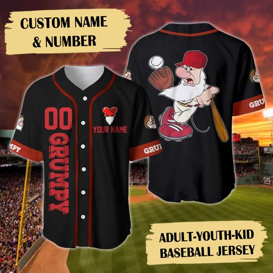 Custom Name & Number Red Tiny Men Baseball Jersey