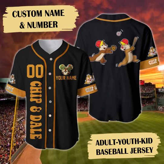 Custom Name & Number Chipmunk Brothers Baseball Jersey