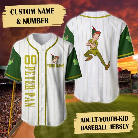 Custom Name & Number Fairy Green Hero Baseball Jersey