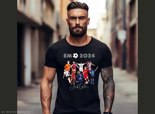 EURO 24 T-shirt Unisex Football Germany Euros 2024 EM 2024 T-Shirt European Cup Tee