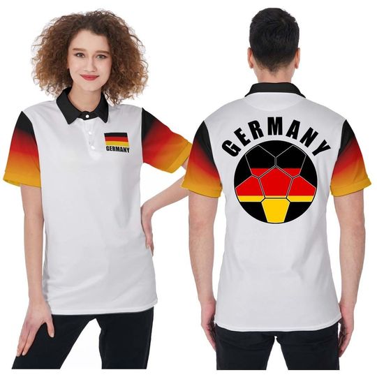 Germany Unisex Football Supporters Fan Polo Shirt