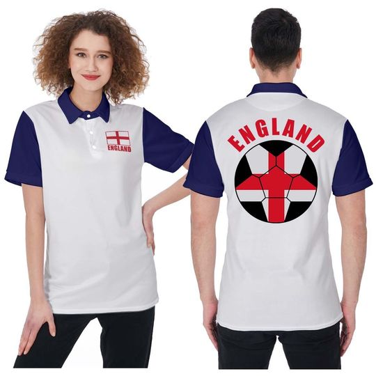 England Unisex Football Supporters Fan Polo Shirt