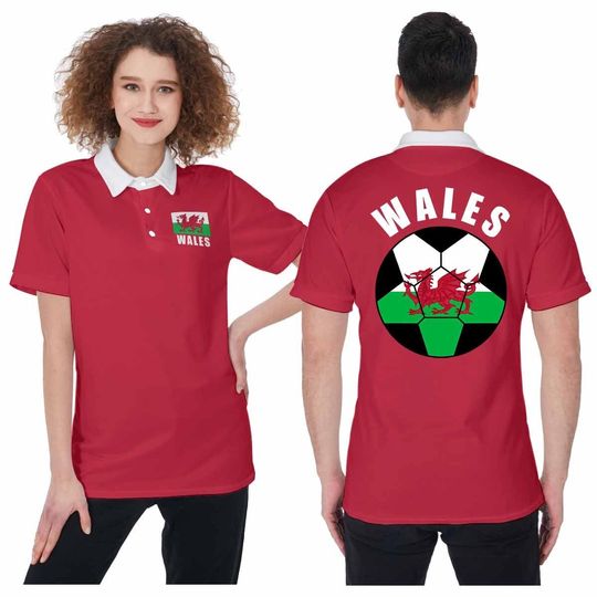 Wales Unisex Football Supporters Fan Polo Shirt