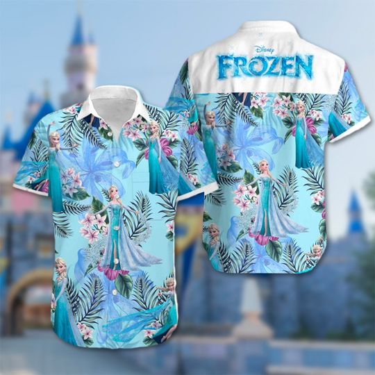 Princess Elsa Hawaiian Shirt, Frozen Elsa 3D Shirt, Animated Movie Character