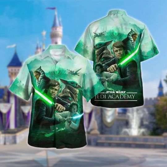 Jedi Accademy Wars Movie Hawaiian Shirt, Baby Yoda Hawaii Shirt